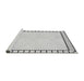 Sideview of Machine Washable Transitional Platinum Gray Rug, wshpat84gry