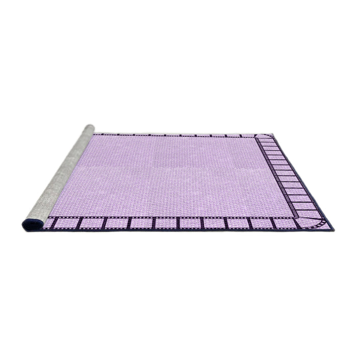 Sideview of Machine Washable Transitional Lilac Purple Rug, wshpat84pur
