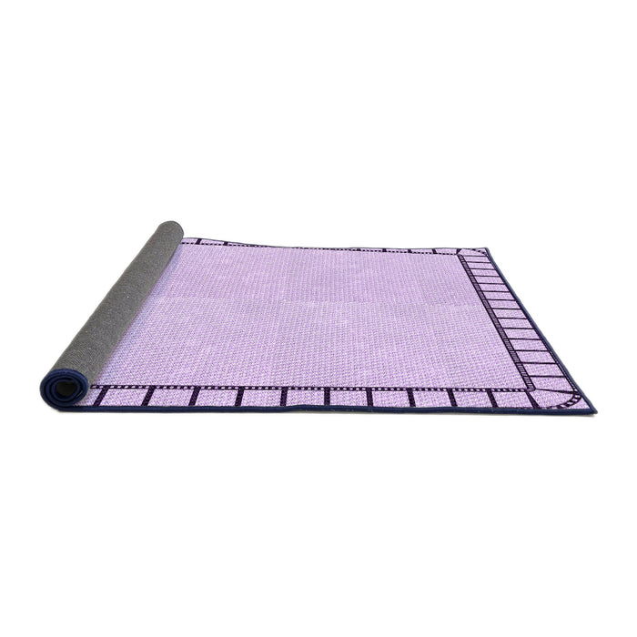 Thickness of Patterned Lilac Purple Rug, pat84pur