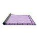 Thickness of Patterned Lilac Purple Rug, pat84pur