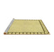 Sideview of Machine Washable Transitional Sun Yellow Rug, wshpat84yw