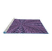 Sideview of Machine Washable Transitional Plum Purple Rug, wshpat840blu