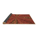 Thickness of Patterned Orange Red Orange Rug, pat840brn