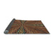 Thickness of Patterned Dark Gold Brown Rug, pat840lblu