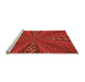 Sideview of Machine Washable Transitional Red Rug, wshpat840org