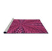 Sideview of Machine Washable Transitional Crimson Red Rug, wshpat840pur