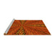 Sideview of Machine Washable Transitional Orange Red Orange Rug, wshpat840yw