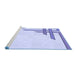 Sideview of Machine Washable Transitional Lavender Blue Rug, wshpat841blu