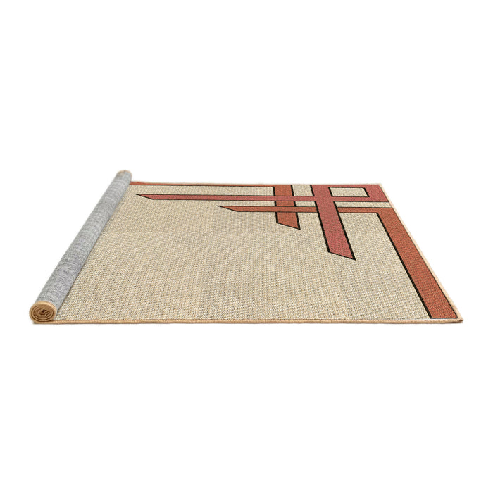 Sideview of Machine Washable Transitional Peru Brown Rug, wshpat841brn