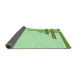 Thickness of Patterned Green Rug, pat841grn