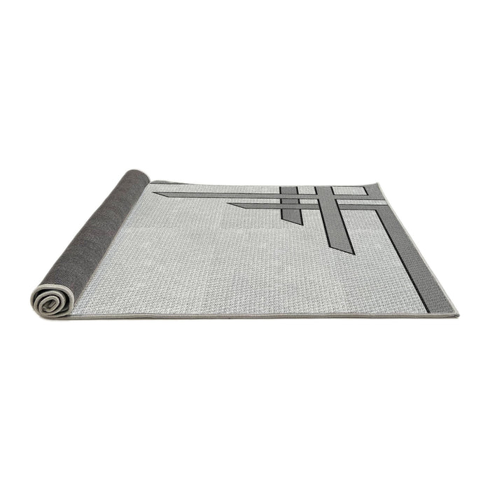 Thickness of Patterned Platinum Gray Rug, pat841gry
