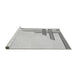 Sideview of Machine Washable Transitional Platinum Gray Rug, wshpat841gry