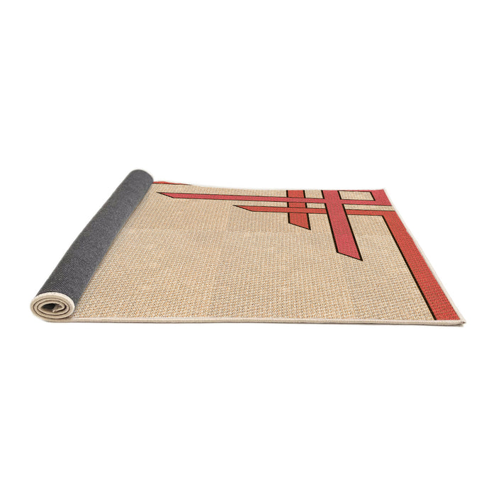 Thickness of Patterned Navajo White Gold Rug, pat841org