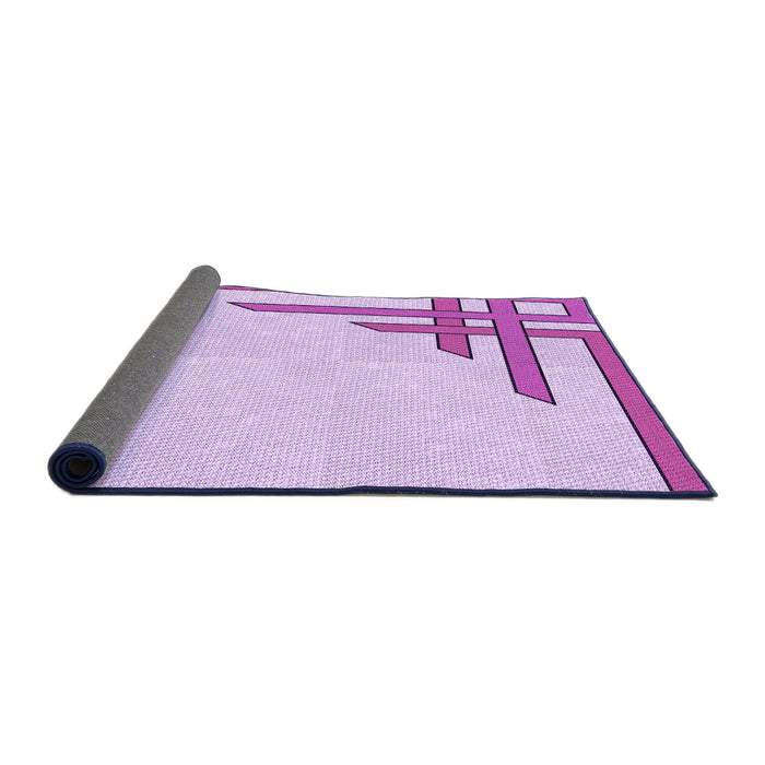 Thickness of Patterned Purple Rug, pat841pur