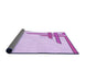 Thickness of Patterned Purple Rug, pat841pur