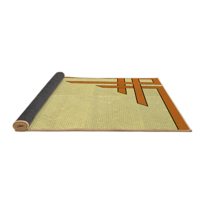 Thickness of Patterned Sun Yellow Rug, pat841yw