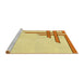 Sideview of Machine Washable Transitional Sun Yellow Rug, wshpat841yw