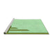 Sideview of Machine Washable Transitional Green Rug, wshpat842grn