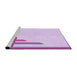 Sideview of Machine Washable Transitional Purple Rug, wshpat842pur