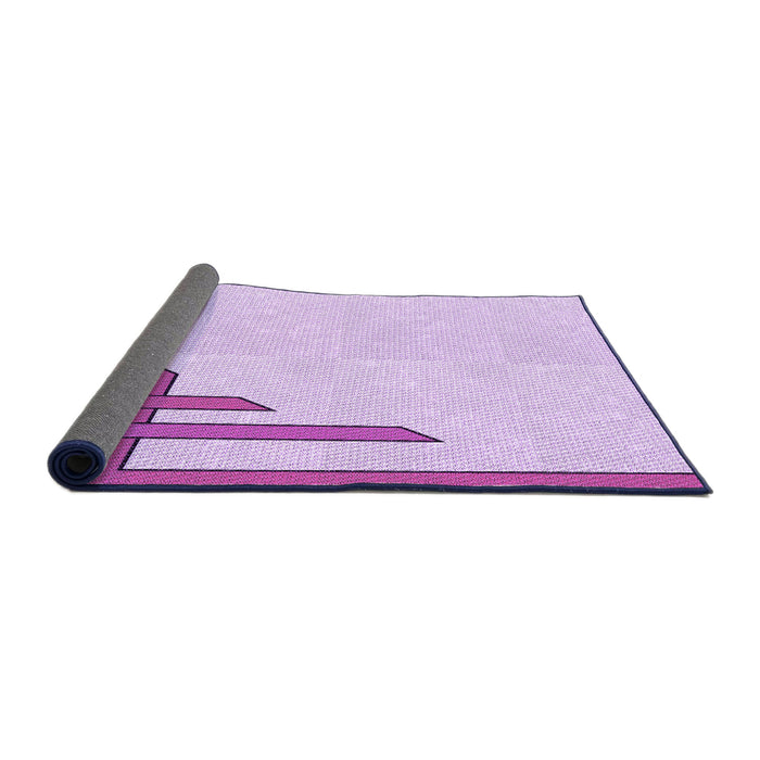Thickness of Patterned Purple Rug, pat842pur
