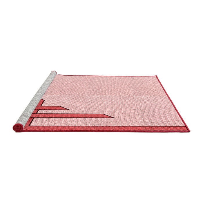 Sideview of Machine Washable Transitional Light Rose Pink Rug, wshpat842rd