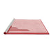 Sideview of Machine Washable Transitional Light Rose Pink Rug, wshpat842rd