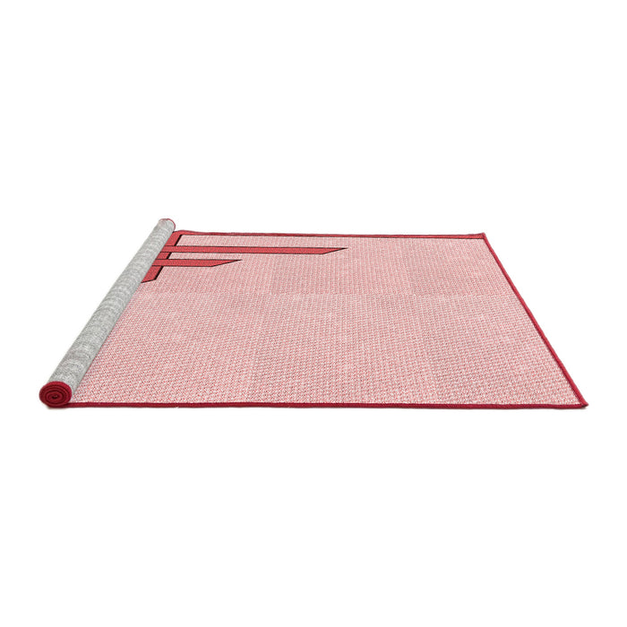 Sideview of Machine Washable Transitional Light Rose Pink Rug, wshpat843rd