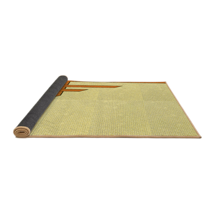 Thickness of Patterned Sun Yellow Rug, pat843yw