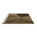 Sideview of Machine Washable Transitional Light Brown Rug, wshpat844brn