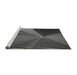 Sideview of Machine Washable Transitional Gray Rug, wshpat844gry