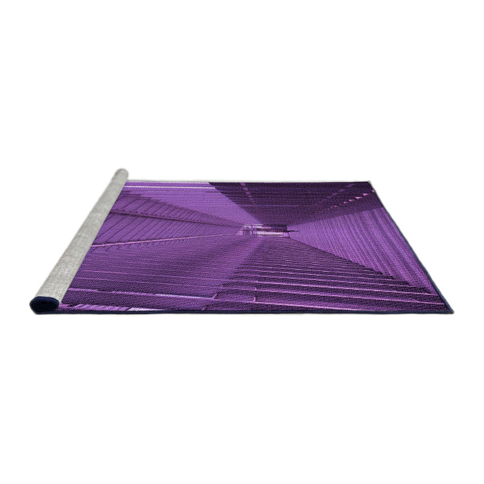 Sideview of Machine Washable Transitional Purple Rug, wshpat844pur