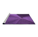 Sideview of Machine Washable Transitional Purple Rug, wshpat844pur