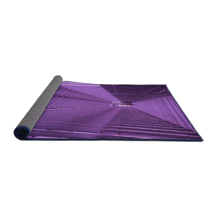 Thickness of Patterned Purple Rug, pat844pur