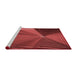 Sideview of Machine Washable Transitional Tomato Red Rug, wshpat844rd