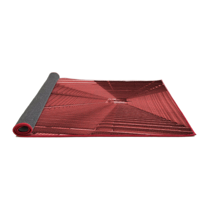Thickness of Patterned Tomato Red Rug, pat844rd