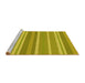 Sideview of Machine Washable Transitional Dark Golden Brown Rug, wshpat845yw