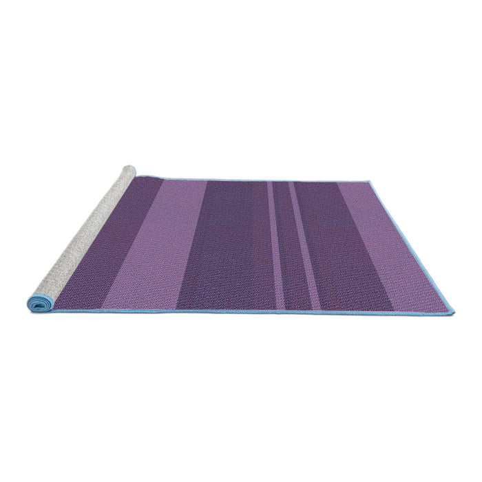 Sideview of Machine Washable Transitional Purple Rug, wshpat847blu