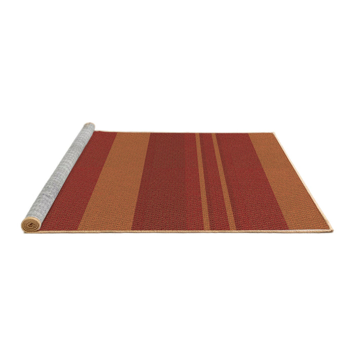 Sideview of Machine Washable Transitional Orange Red Orange Rug, wshpat847brn