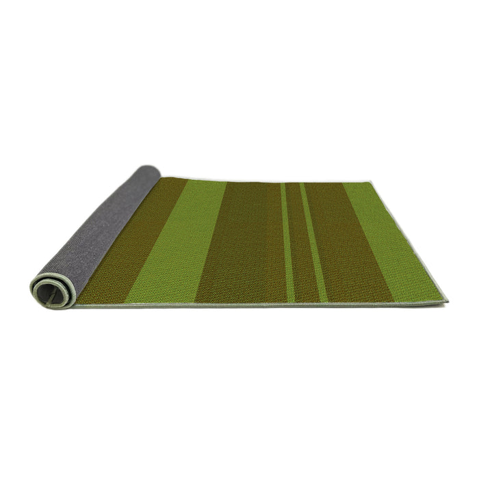 Thickness of Patterned Sepia Brown Rug, pat847grn