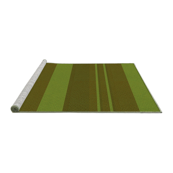 Sideview of Machine Washable Transitional Sepia Brown Rug, wshpat847grn