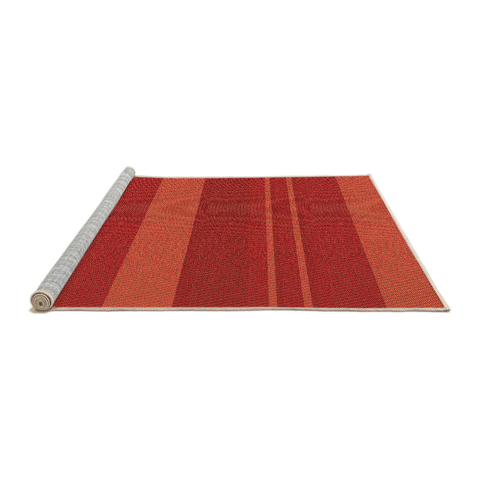 Sideview of Machine Washable Transitional Scarlet Red Rug, wshpat847org