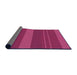 Thickness of Patterned Deep Pink Rug, pat847pur