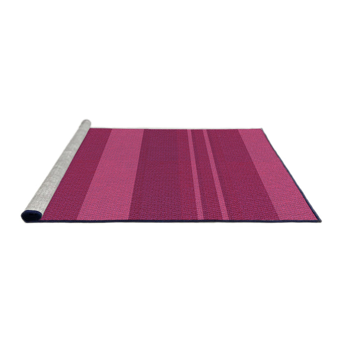 Sideview of Machine Washable Transitional Deep Pink Rug, wshpat847pur