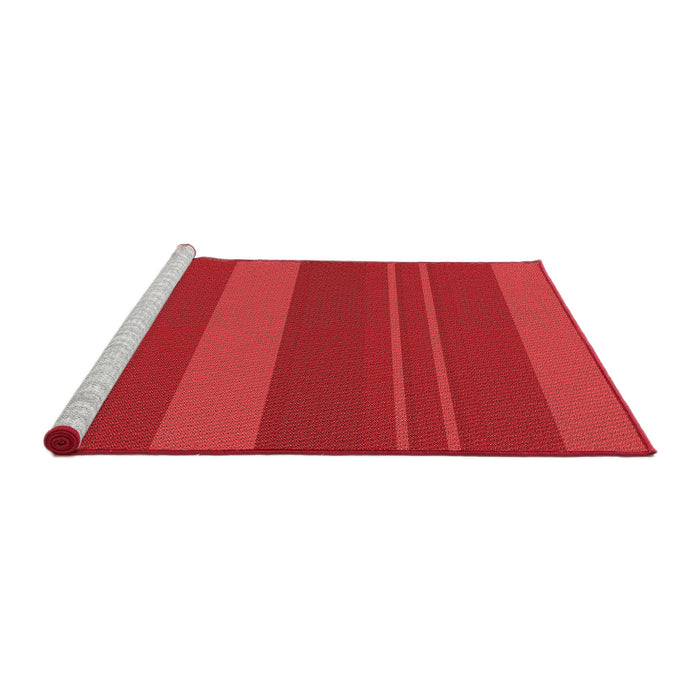 Sideview of Machine Washable Transitional Red Rug, wshpat847rd