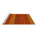 Sideview of Machine Washable Transitional Orange Red Orange Rug, wshpat847yw