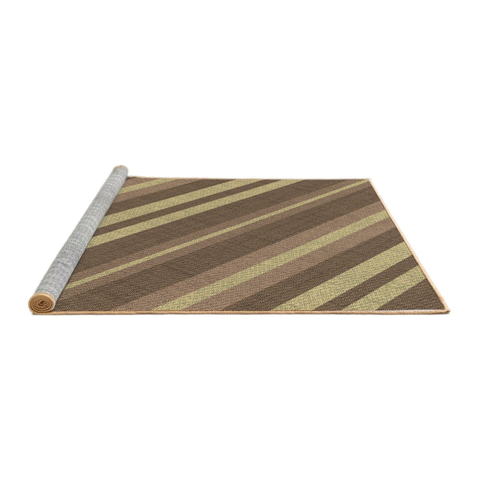 Sideview of Machine Washable Transitional Metallic Gold Rug, wshpat848brn