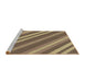 Sideview of Machine Washable Transitional Metallic Gold Rug, wshpat848brn