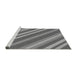 Sideview of Machine Washable Transitional Carbon Gray Rug, wshpat848gry