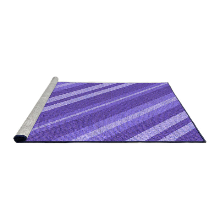 Sideview of Machine Washable Transitional Purple Mimosa Purple Rug, wshpat848pur