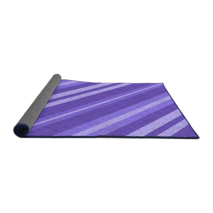 Thickness of Patterned Purple Mimosa Purple Rug, pat848pur